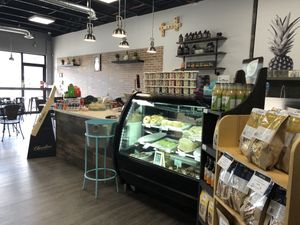 the café at Eat Good Market Deli - Pineapple Express Bistro in Vernon