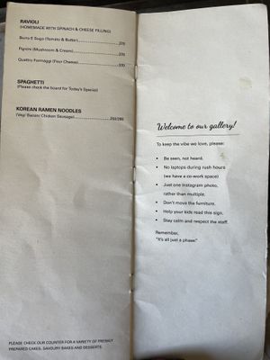 Menu  at Illiterati in Dharamshala