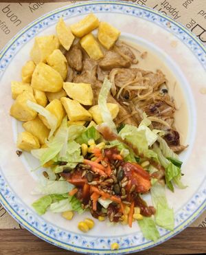 Seitan escalopes - absolutely delicious  at Canadu in Malaga