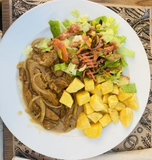 Seitan escalopes, still delicious a year later😄 at Canadu in Malaga