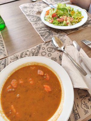 Lentil soup at Canadu in Malaga
