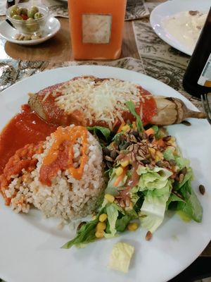 Roasted eggplant dish at Canadu in Malaga