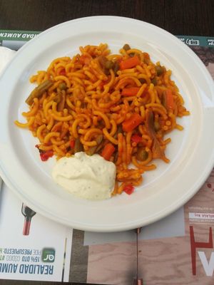 Vegan fideua at Canadu in Malaga