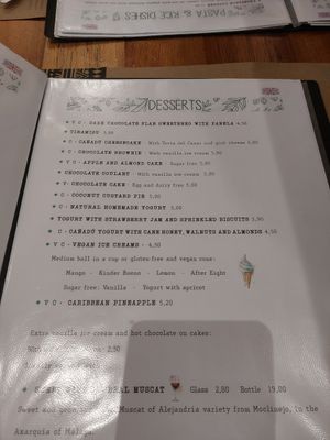 Desserts at Canadu in Malaga