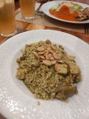Persa rice with mushrooms and tofu at Canadu in Malaga