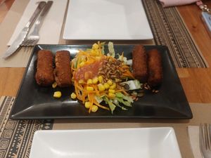 Apple nut croquettes at Canadu in Malaga