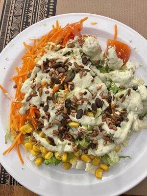 Salad with avocado sauce  at Canadu in Malaga