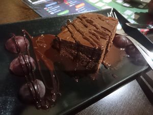 Chocolate cake (vegan) at Canadu in Malaga