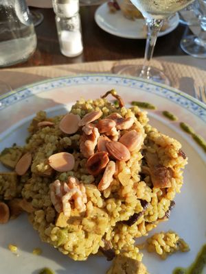 Risotto with tofu and almonds at Canadu in Malaga