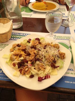 Canadu salad. The pineapple was forgotten so I then got an extra large bowl after :) at Canadu in Malaga