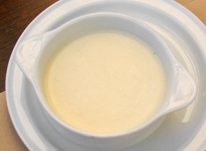 ajo blanco as the first course of 11 euro menu del dia. at Canadu in Malaga