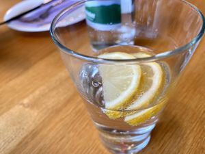 sparkling water at Cafe Kongress in Karlsruhe