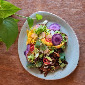 Rendang of Mushrooms at Bhalu in Nijmegen