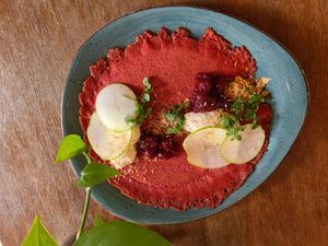 Beet Pancake at Bhalu in Nijmegen