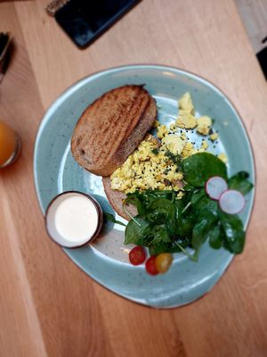 Scrumbled tofu egg at Bhalu in Nijmegen