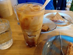 Iced latte at Bhalu in Nijmegen