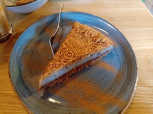 A slice of the 'no cheesecake' at Bhalu in Nijmegen