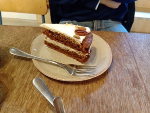 Carrot cake at Bhalu in Nijmegen
