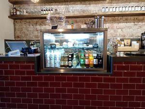 Desserts, cold drinks and the till at Bhalu in Nijmegen