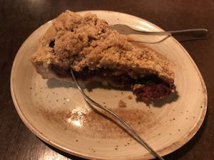 Apple and berry crumble    at Bhalu in Nijmegen