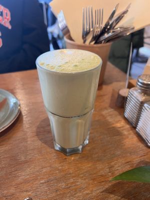 matcha latte  at Bhalu in Nijmegen