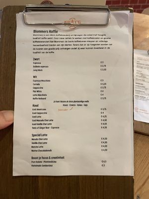 Menu  at Bhalu in Nijmegen