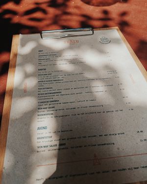 Menu at Bhalu in Nijmegen