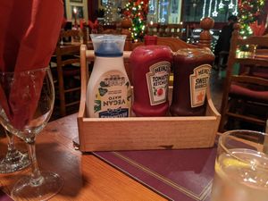 Really fully though out Vegan experience including Vegan mayo at Charlie Brown's Diner in Eastbourne