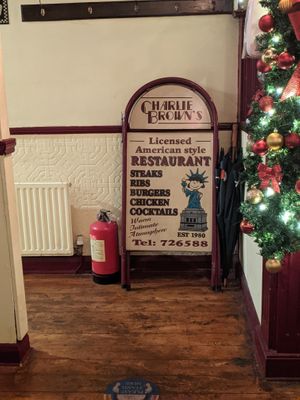 Yup, this is an American Style restaurant in the way that they could only make in the 80s in the UK...and we love it!! at Charlie Brown's Diner in Eastbourne