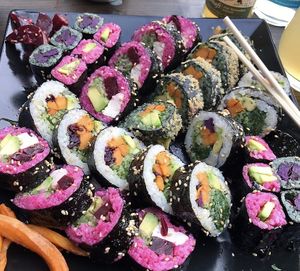 Sugar free vegan kimbap for two plate   at Kimbap Spot in Bochum