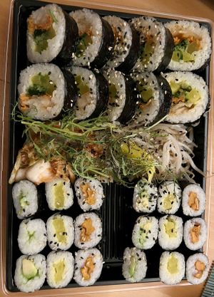 Spicy Kimchi Roll & Rainbow Maki Mix  at Kimbap Spot in Bochum