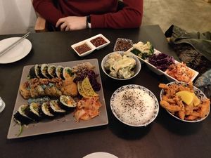 Shared dinner at Kimbap Spot in Bochum