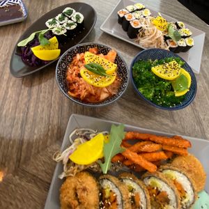 Spinach Maki, Mixed Maki, Kimchi, Broccoli and fried Sushi — really tastyy  at Kimbap Spot in Bochum