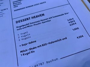 menu at Kimbap Spot in Bochum