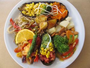 from the buffet at Mana Resto in Cordoba