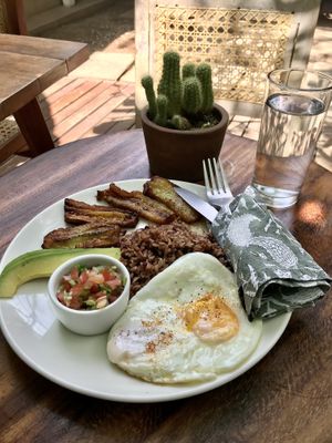 Nica desayuno  at Ding Repair Cafe in San Juan Del Sur