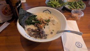 Vegan ramen at RAKKAN Ramen - DTLA in Los Angeles