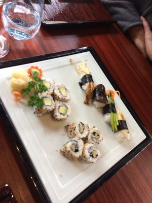 Vegan sushi at Tanuki  in Bruges