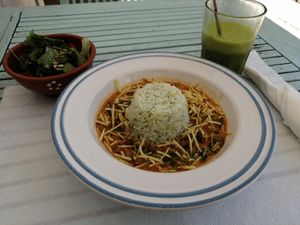 Tagesgericht (Veganes Stroganoff) at Bio.Tequim Vegetariano Restaurante in Tavira