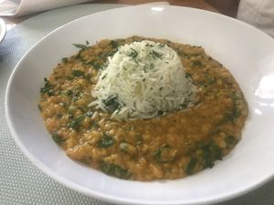 Dal and rice  at Bio.Tequim Vegetariano Restaurante in Tavira
