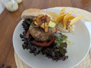 Burger at Bio.Tequim Vegetariano Restaurante in Tavira