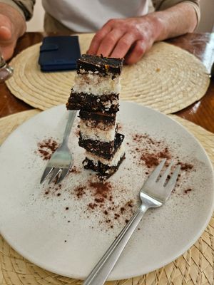 Brownie al cocco at Bio.Tequim Vegetariano Restaurante in Tavira