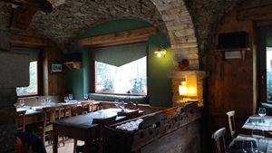 Interior at Taverna Coppapan in La Thuile