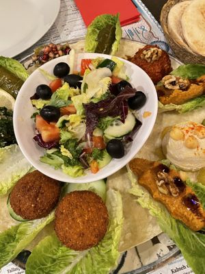 Vegan tasting plate  at Al Wadi in Sevilla