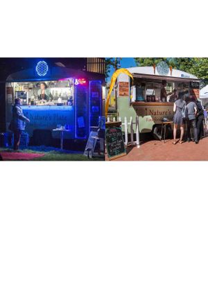 van at night and in the day at Nature's Plate in Willunga