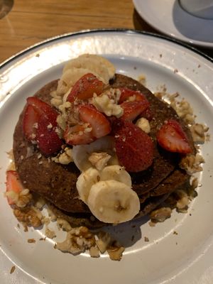 Vegan waffles (you have to tell the waitress so that it doesn’t have honey) at Tiendas Naturales in Rosario
