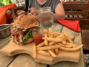 Burger at Huitzilli Saludable in Merida