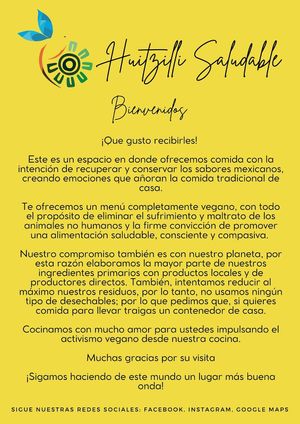 Información importante ⚠️ at Huitzilli Saludable in Merida