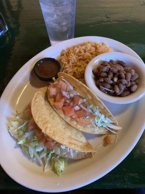 Tasty vegan potato tacos   at Habanero's Fresh Mex in Las Cruces