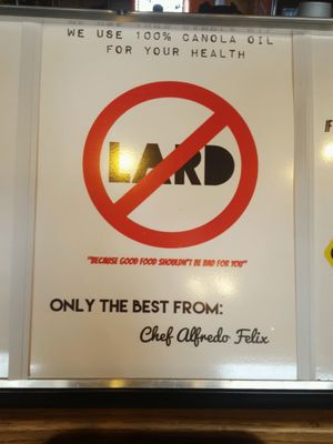 no lard! at Habanero's Fresh Mex in Las Cruces